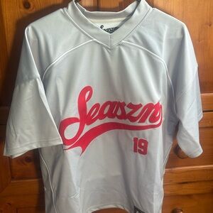 Gray and Red Seazn Jersey